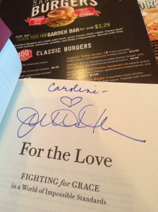 Misspelled name, but still, signed with love, for me. 